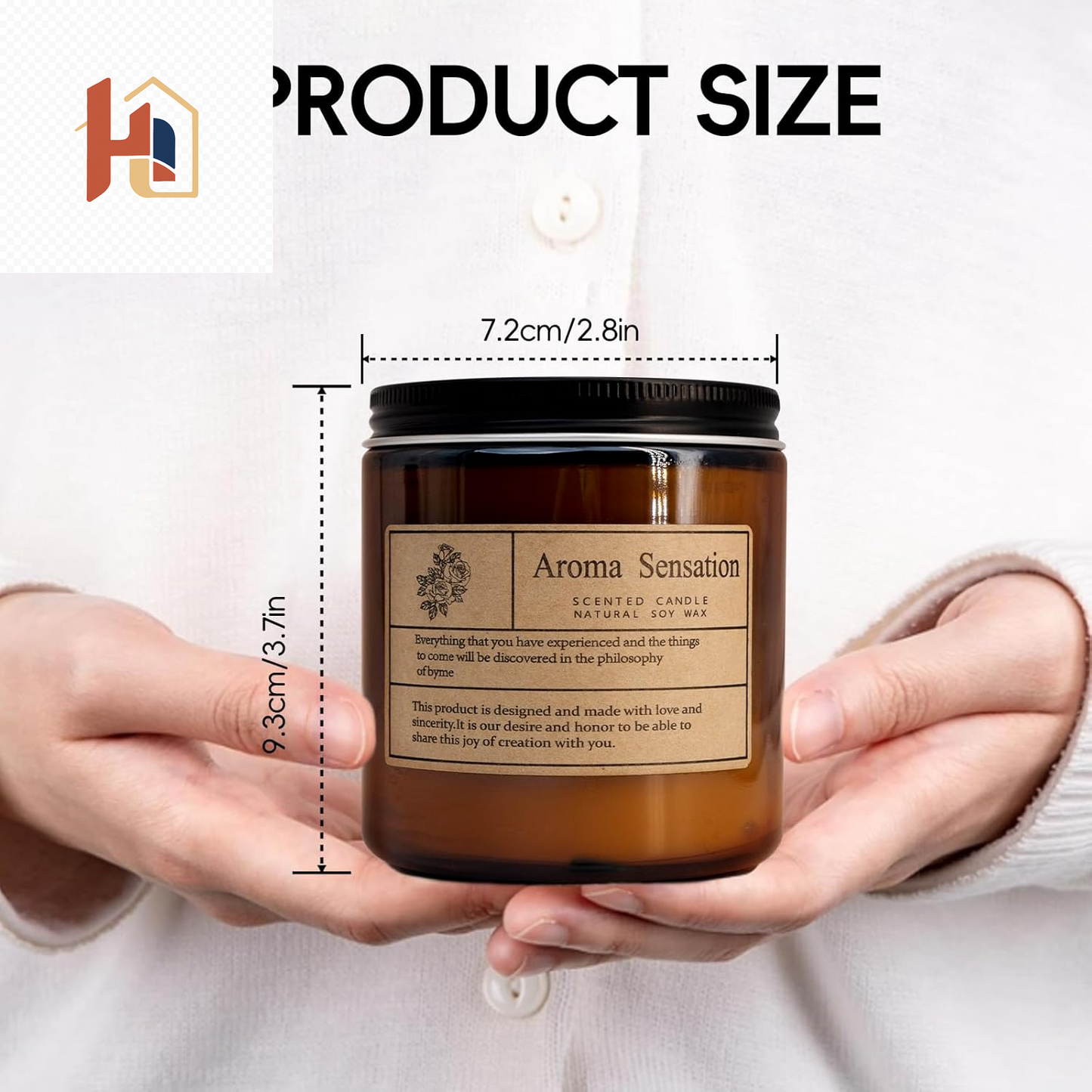 Vela Aromática de Lavanda Orgánica 200 g – Relajante, Antiestrés y Ecológica | Cera Natural & Larga Duración
