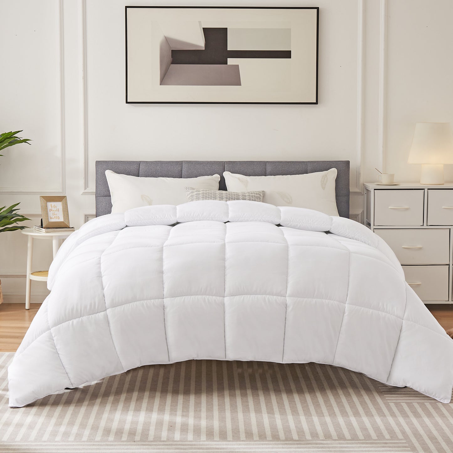 Edredón Ultra Suave de Microfibra con Costura de Caja - Colección HTrend