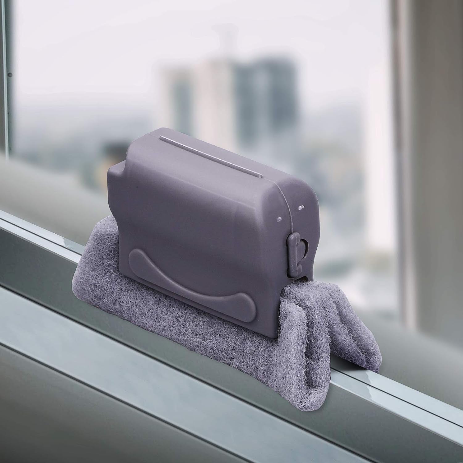 Koishu Magic Window Groove Cleaning Brush, Hand-Held Window Track Cleaner Brushes Tools Set, Sliding Door Track Cleaner, Sill, Tile Lines, Shutter, Car Vents, Keyboard, Small Spaces Clean