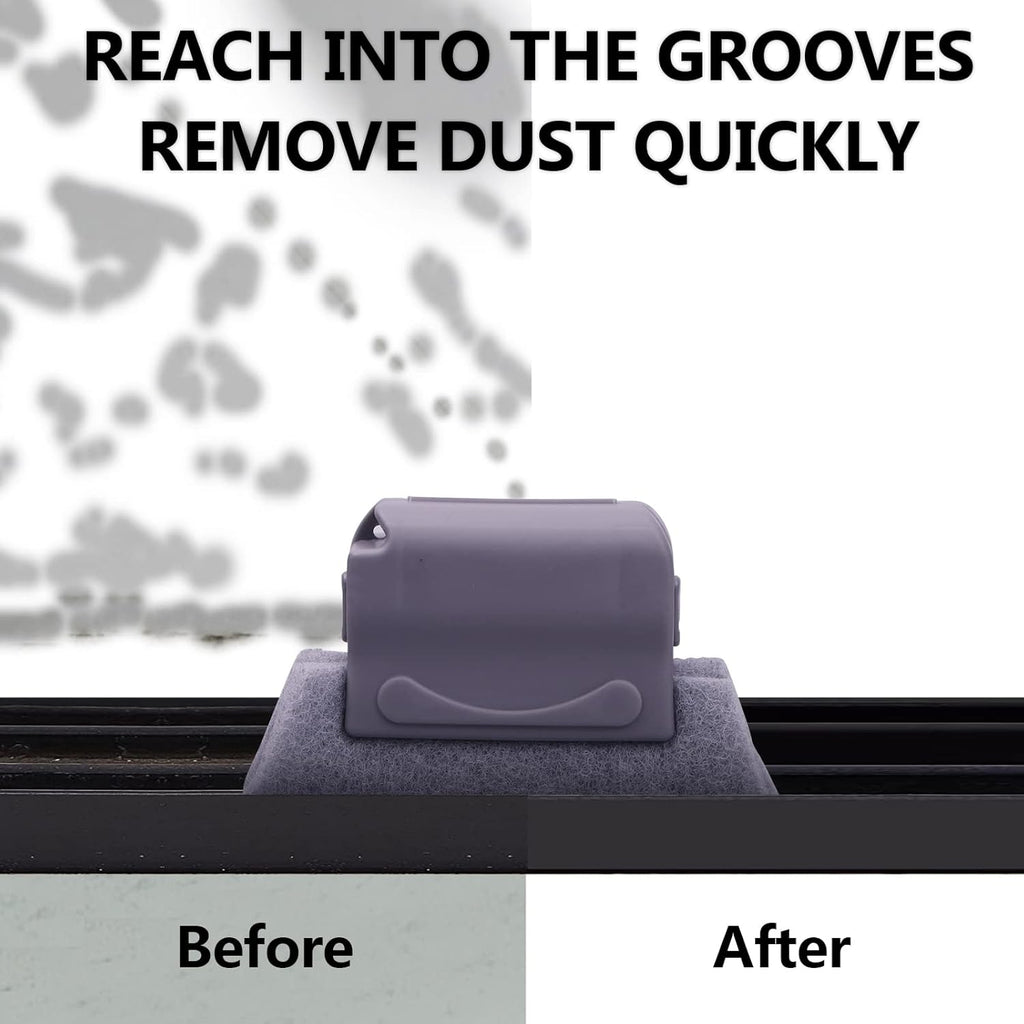 Koishu Magic Window Groove Cleaning Brush, Hand-Held Window Track Cleaner Brushes Tools Set, Sliding Door Track Cleaner, Sill, Tile Lines, Shutter, Car Vents, Keyboard, Small Spaces Clean