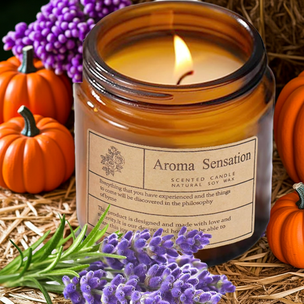 Organic Lavender Candle 200g Natural Wax Eco Friendly