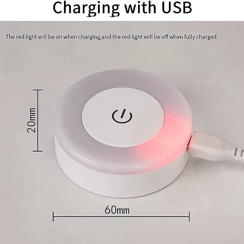 LED Portable Night Light - USB Rechargeable Ambient Lamp