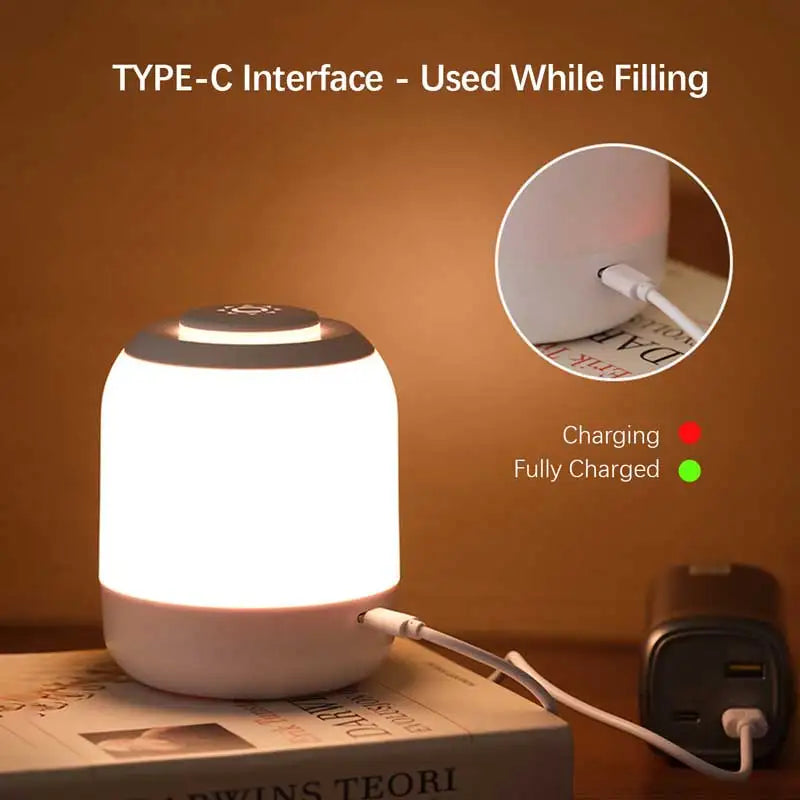  USB Type-C rechargeable camping lantern with touch control dimming