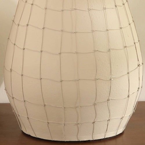 Jarrón de Greda Artesanal con Diseño de Alambre - Colección HTrend