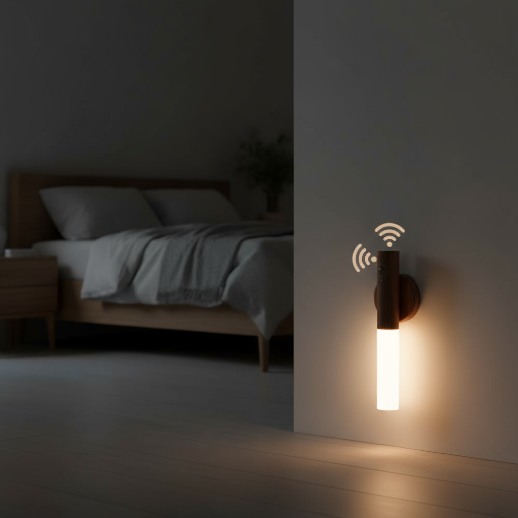Motion sensor light in bedroom