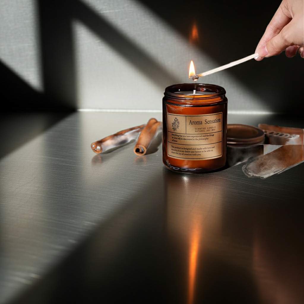 Organic Lavender Candle 200g Natural Wax Eco Friendly