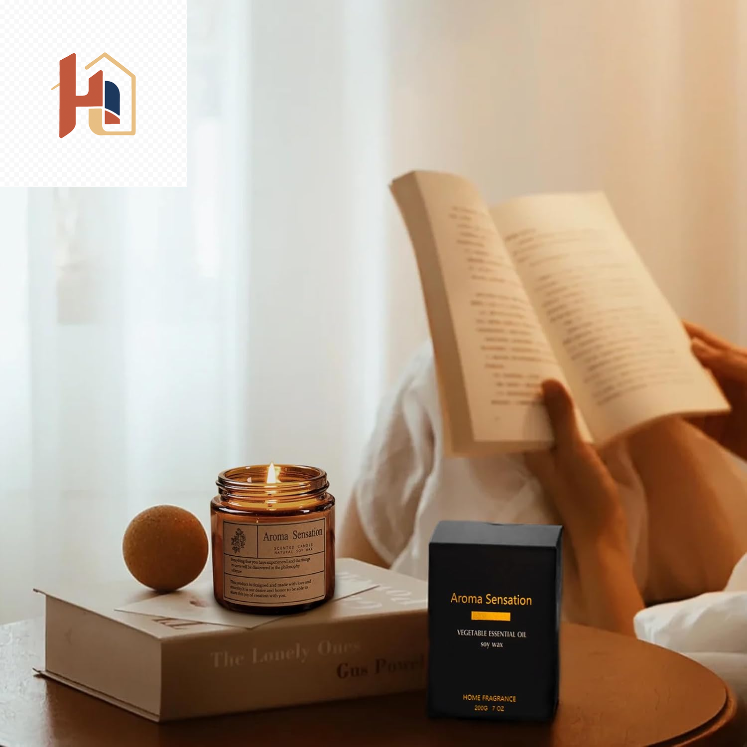 Eco friendly organic candle lavender 200g long lasting
