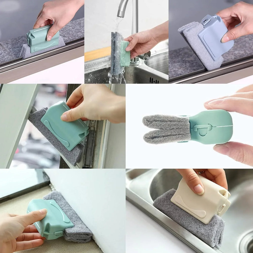 Window Cleaning Tool with Dual-Sided Sponge for Efficient Cleaning.